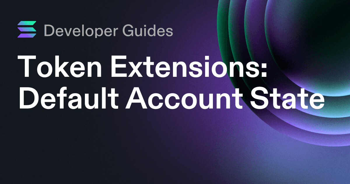 How to use the Default Account State extension